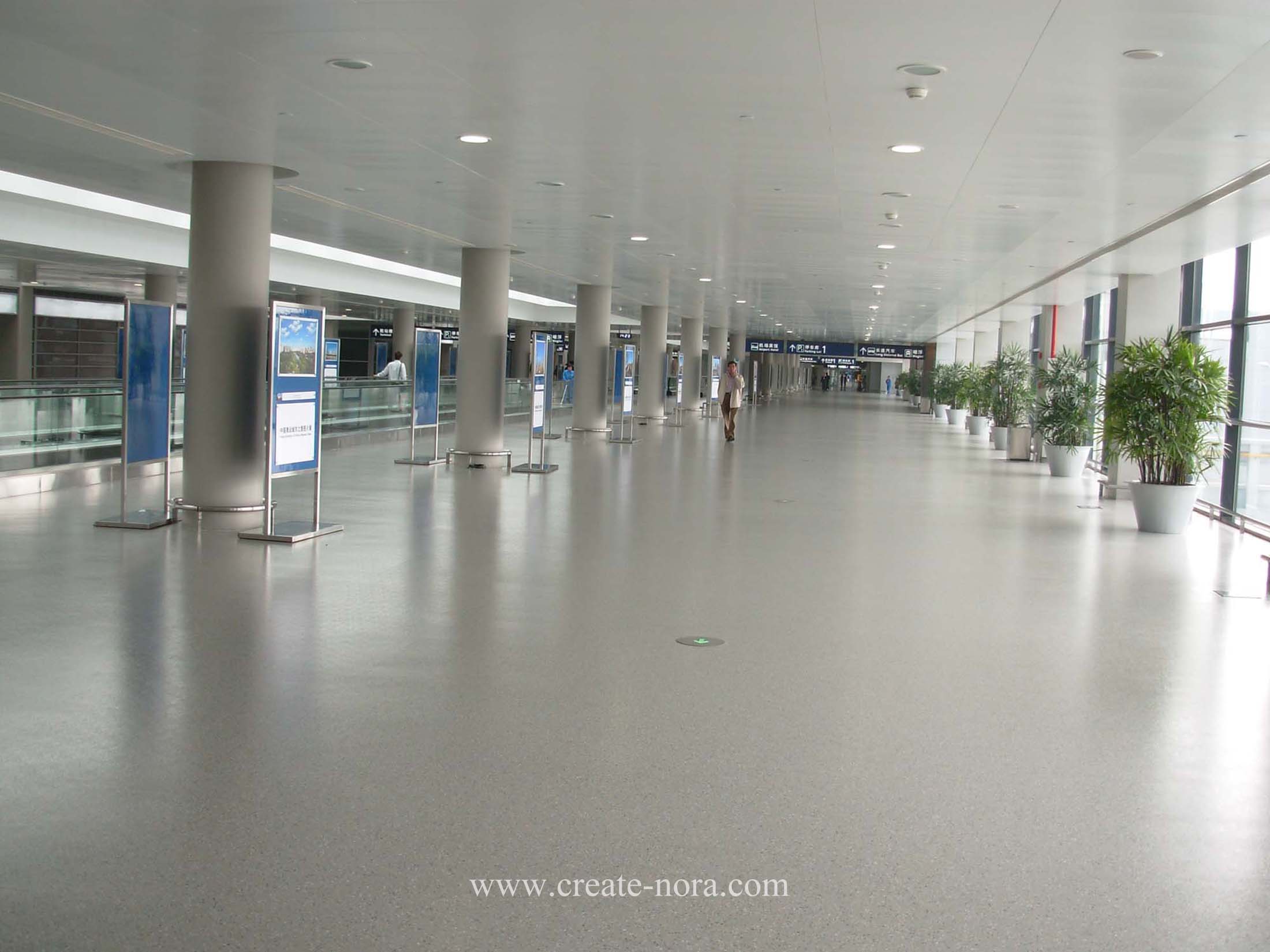 the photo of nora rubber flooring in Pudong International Airport Terminal 2 5